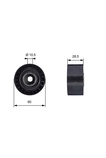 GATES Rola Ghidare/Conducere Curea Distributie Ford Escrt 5/Escrt 6/Fiesta 3 ...