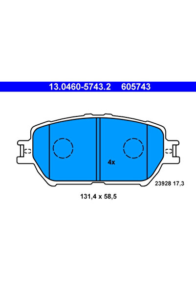 Ate Set Placute Frana Frana Disc Lexus Is 2 Toyota Camry Limuzina/Mark 10 1/W...