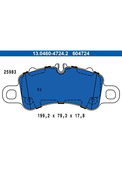 Ate Set Placute Frana Frana Disc Porsche 718 Boxster/718 Cayman/911
