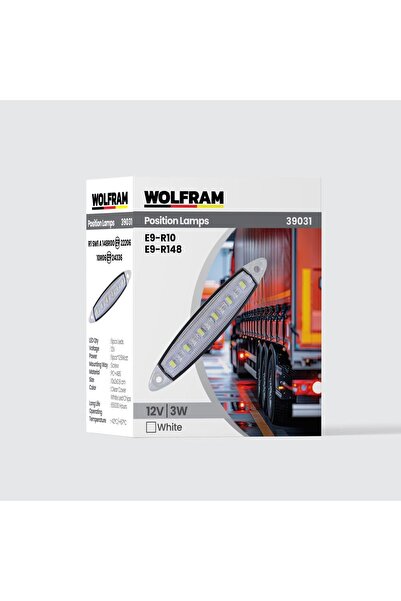 WOLFRAM Led Yan Pozisyon Lambası Beyaz Renk Parmak Led 12V 3W E9-R10 Belgeli ...