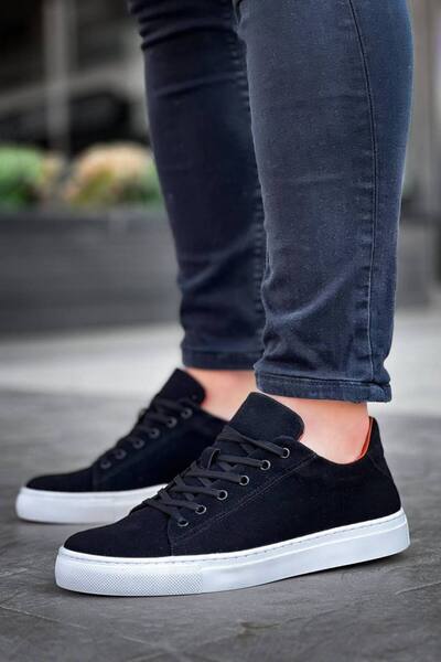 Zapatos KB122 Muške dnevne vezane Antilop sportske Patike cipele SBT - crne