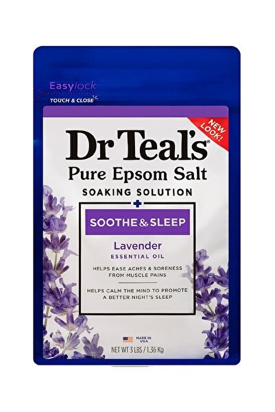 Dr. Teal's Inc محلول النقع الملحي سوث اند سليب بيور ابسوم مع اللافندر، 1.36 كغم، من دكتور تيلز