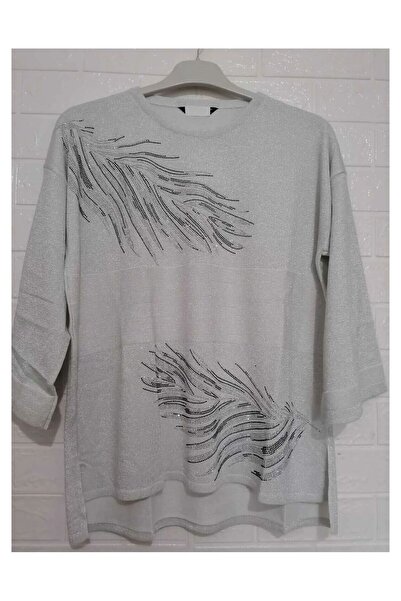 anne moda ankara 1st quality knitwear, glittering, three quarter sleeves, comfortable fit, cotton sweater