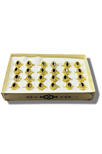 Muensu 24-Piece Mixed Size Luxury Women's Mazgarite Ring, Hajj and Umrah Material, Gift Ring, Ring with Box