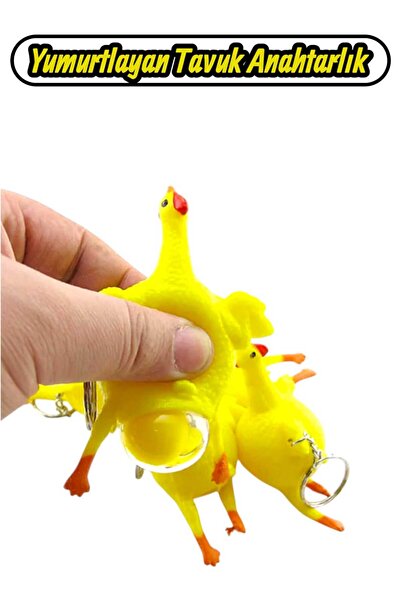 Joyfer Yumurtlayan Tavuk Anahtarlık Oyuncak Sukuşi Squishy Yumuşacık Sevimli ...