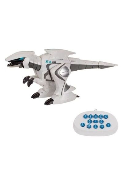 Casa Shop Jucărie robot dinozaur cu senzor de mișcare și telecomandă IR — lumini, sunete realiste, mers și interactivitate