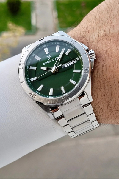 Daniel Klein Kadranı Yeşil Kordonu Gümüş Renk 43 Mm İç Göstergeleri Aktif Erk...