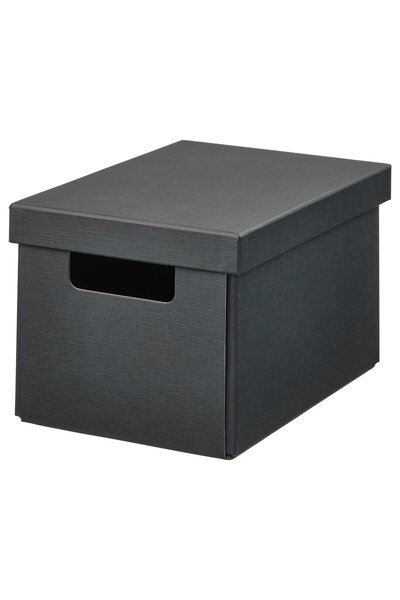 genernic Storage box with lid, anthracite, 18 x 25 x 16 cm