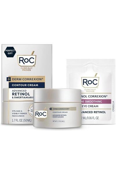 Roc Dermcorrexion Neck & Face Cream with Hyaluronic Acid and Retinol, 1.7 oz