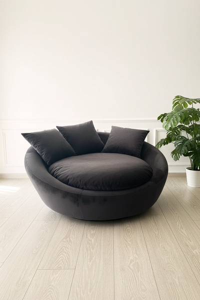 LOVİSSE HOME Love 360 Derece Döner Berjer Yuvarlak Berjer