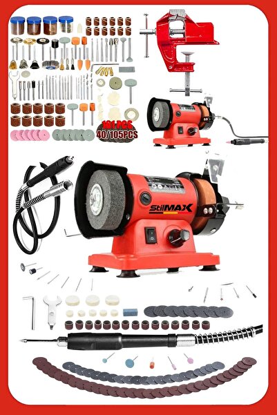 stilmax Devir Ayarlı Turbo 500W Mini Çark Taşlama Taş Motoru Çok Amaçlı Spira...