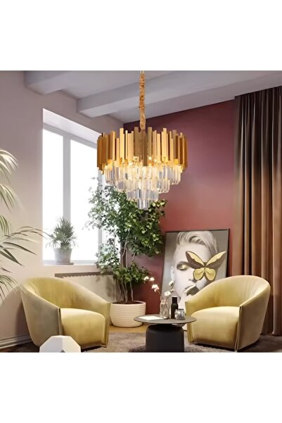 OEM Candelabru BLOIS Nobile, diametru 40 cm, 5x E14, auriu, înălțime reglabilă