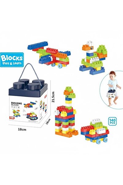 SOLTOY Set 140 de piese de construit Building Blocks SOLTOY® albastru