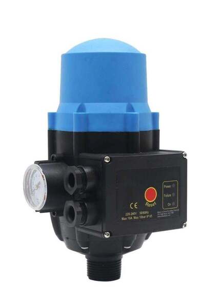 Hi Max مفتاح ضغط مضخة المياه الأوتوماتيكي – وحدة تحكم قابلة للتعديل من 1.5 إلى 10 بار، تعمل بتيار متردد 220 فولت