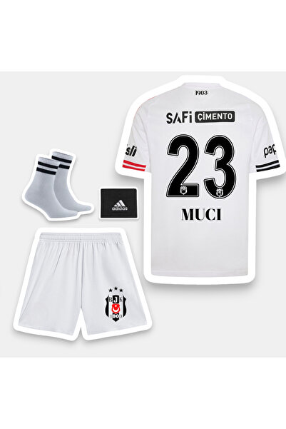 Quaxram MUCİ 23 bêşiktâş 25/26 SEZON ÇOÇUK FUTBOL FORMASI BEYAZ 4LÜ SET