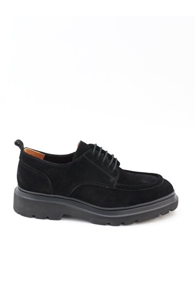 Freefoot 54083 Black Distressed Suede Lace-Up Casual Men's Shoes