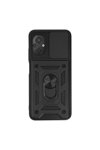 NewFace Xiaomi Poco M5 Case with Pars Lens Ring Silicone - Black