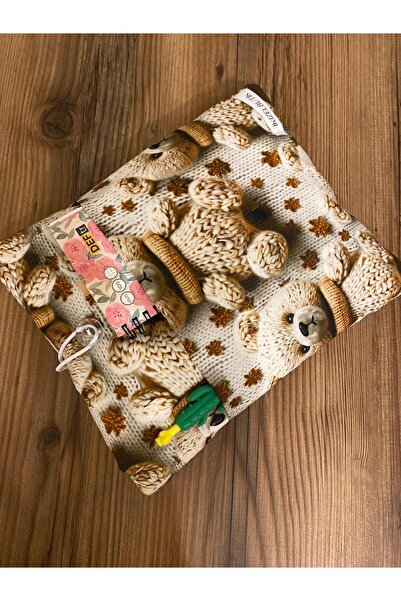 Handmade Husă cu flori albastre, realizată manual, pentru tabletă, organizato...