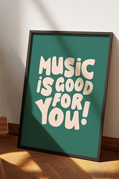 Base Concept Muzica este bună pentru tine - Poster decorativ modern, imprimat...