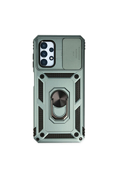 NewFace حافظة سامسونج جالاكسي A33 5G مع حلقة عدسة من السيليكون - أخضر