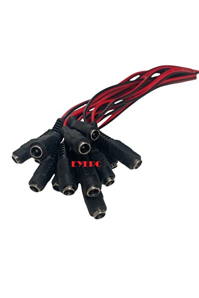 EYE PC 10 Adet Dc Dişi Besleme Kamera Kablosu Dc Power Adaptör Jak - 20 CM