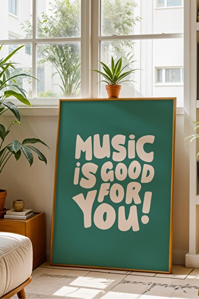 Base Concept Muzica este bună pentru tine - Poster decorativ modern, imprimat...