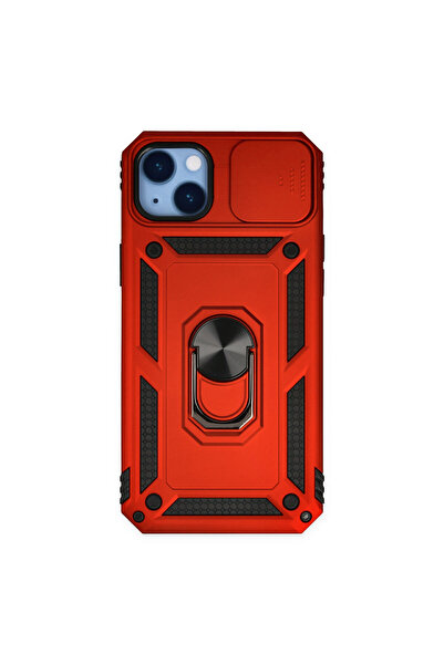 NewFace iPhone 14 Plus Case Pars Lens Ring Silicone - Red