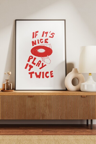 Base Concept Dacă e frumos, redă-l de două ori - Tablou decorativ cu design m...