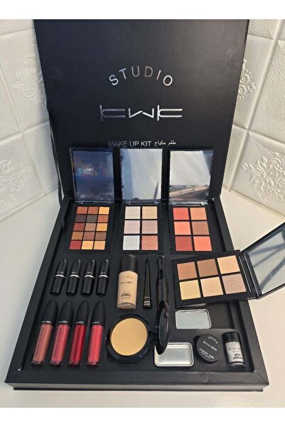 KWK مجموعة مكياج كاملة مكونة من 19 قطعة سهلة الاستخدام