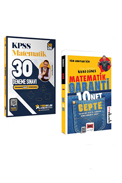 Yargı Yayınları KPSS Atölye Mehmet Bilge Yıldız Matematik 30 Deneme + İlyas Güneş Matematik Garanti 10 Net Cepte Set