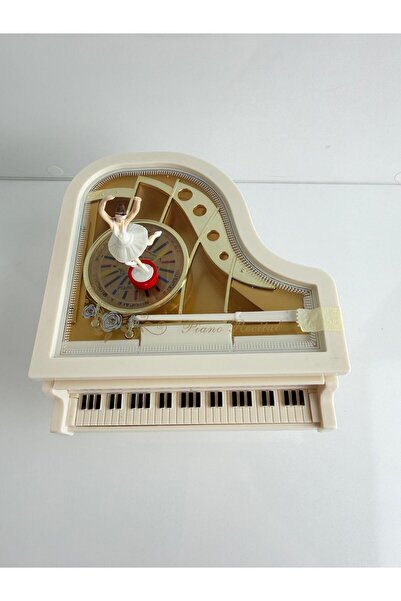 Bumelo Balerinli Müzikli Piyano Hediye,Müzik Kutusu(Elle Kurmalı)