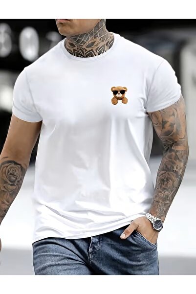 Marco Fresco Μπλουζάκι με στάμπα αρκούδας Gamekeeper