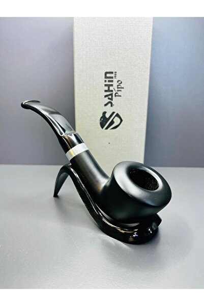 Şahin Pipo Hakiki Gül Ağacı Akrilik Saplı Özel Üretim Pipo - no131