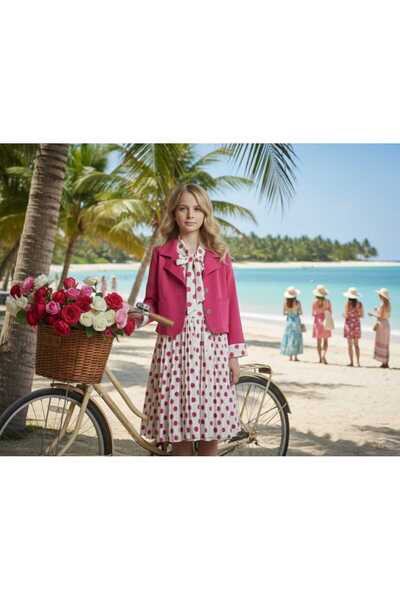 zavera for kids Girl's Pleated Dress and Jacket Two-Piece Set - 100% Cotton -...