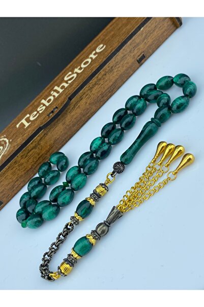 Tesbih Store Opal Imitation Pearlescent Crimped Amber Prayer Beads