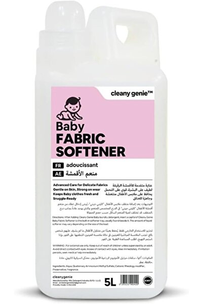 Cleany Genie منعم أقمشة للأطفال، تركيبة للبشرة الحساسة، بلسم مركز 5 لتر