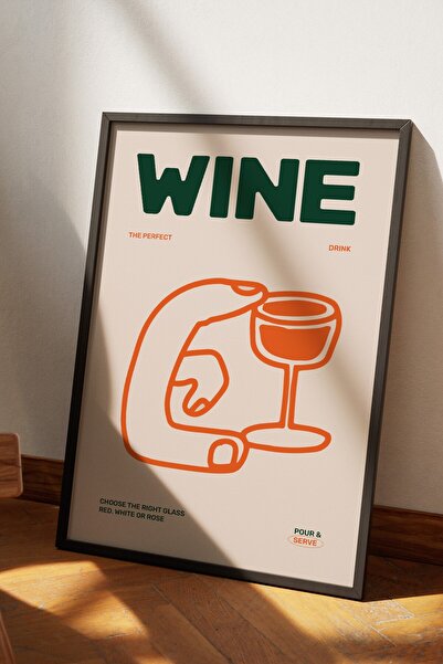 Base Concept Οίνος: Το Τέλειο Ποτό - Επιτραπέζια Αφίσα με Γραπτό Σχέδιο (Με Κ...