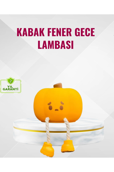 KÜÇÜK HAZİNE Mey İthalat® Silikon Pumpkin Night Light Telefon Tutuculu LED Lamba
