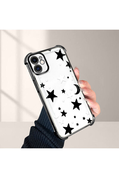 Hontinga غطاء هاتف شفاف متوافق مع آيفون 11 مصنوع من السيليكون مضاد للسقوط بتص...