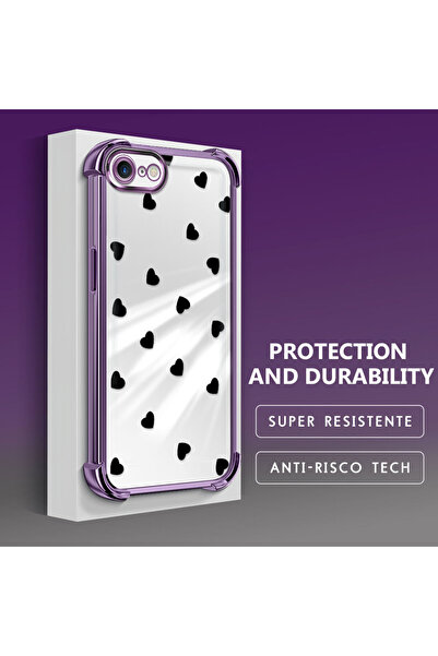 Hontinga حافظة هاتف شفافة من السيليكون الناعم متوافقة مع هاتف iPhone 7/8/SE 2...