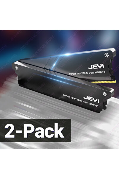 choice2 مشتت حراري أسود من قطعتين من JEYI DIY لذاكرة الوصول العشوائي (RAM) مع وسادات حرارية، مبرد ذاكرة الوصول العشوائي (RAM) المكتبي لتبديد إشعاع DDR