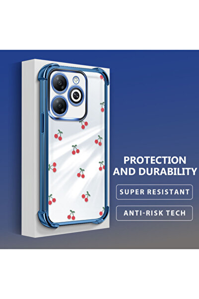 Hontinga حافظة هاتف شفافة من السيليكون الناعم متوافقة مع هاتف Infinix Smart 8...