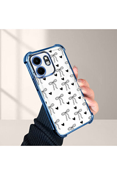 Hontinga حافظة هاتف شفافة من السيليكون مضادة للسقوط متوافقة مع هاتف Infinix S...