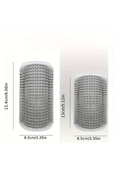 Choice M Space-Saving Wall-Mount Cat Groomer: 2-in-1 Corner Scratch Pad & Massage Brush. Protects Furnitur.