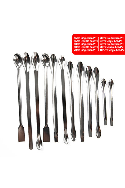 JETTING 12 قطعة من ملاعق المختبر المصنوعة من الفولاذ المقاوم للصدأ، الأكثر مب...