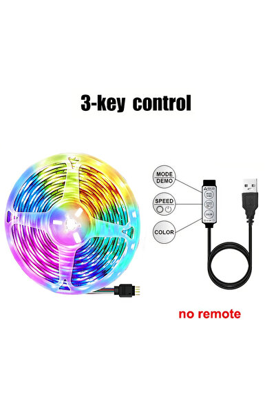 Choice شريط إضاءة LED بطول 5 أمتار، غير مقاوم للماء، مزود بزر تحكم USB، يدعم نطاق 1-30 متر، RGB 5050، تحكم عبر البلوتوث وتطبيق الهاتف.