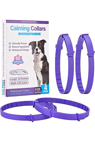 Choice 4 قطع من أطواق تهدئة الكلاب مع الخزامى العشبي والفيرومونات، لتخفيف الق...