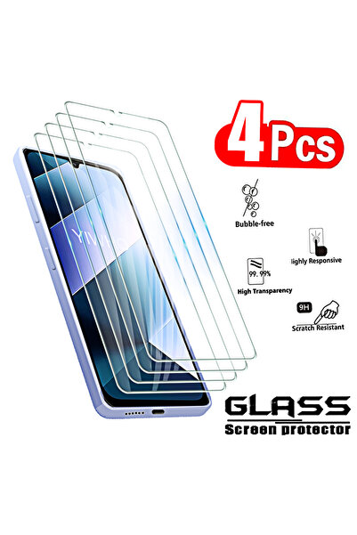 Choice1 واقي شاشة زجاجي مقوى شفاف مكون من 4 قطع لهاتف Poco C65 4G، يوفر حماية...