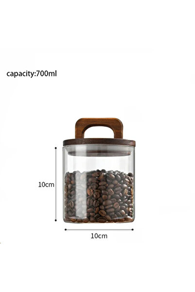 Choice برطمانات زجاجية شفافة سعة 700 مل لحفظ حبوب البن، علبة محكمة الإغلاق مع...