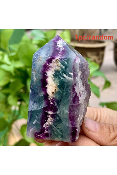 Choice I2456-01 قطعة واحدة نادرة من بلورات الفلوريت الطبيعية على شكل ريشة ندف...